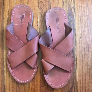 Madewell Raven criss cross leather sandal sz 7.5